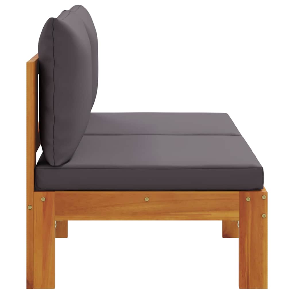 vidaXL Sofa ogrodowa bez podłokietników, z poduszkami, 2-osobowa