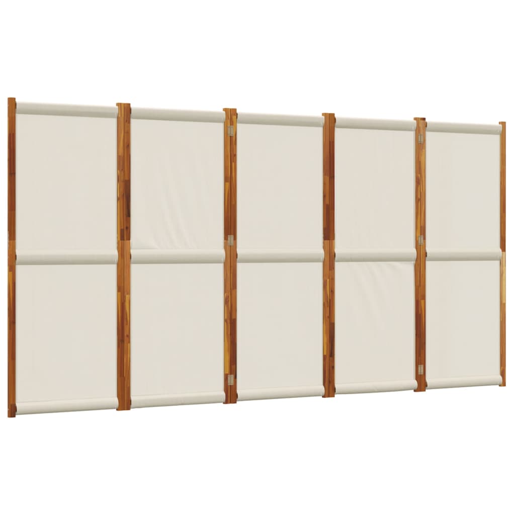 vidaXL Parawan 5-panelowy, jasnoszary, 350x180 cm