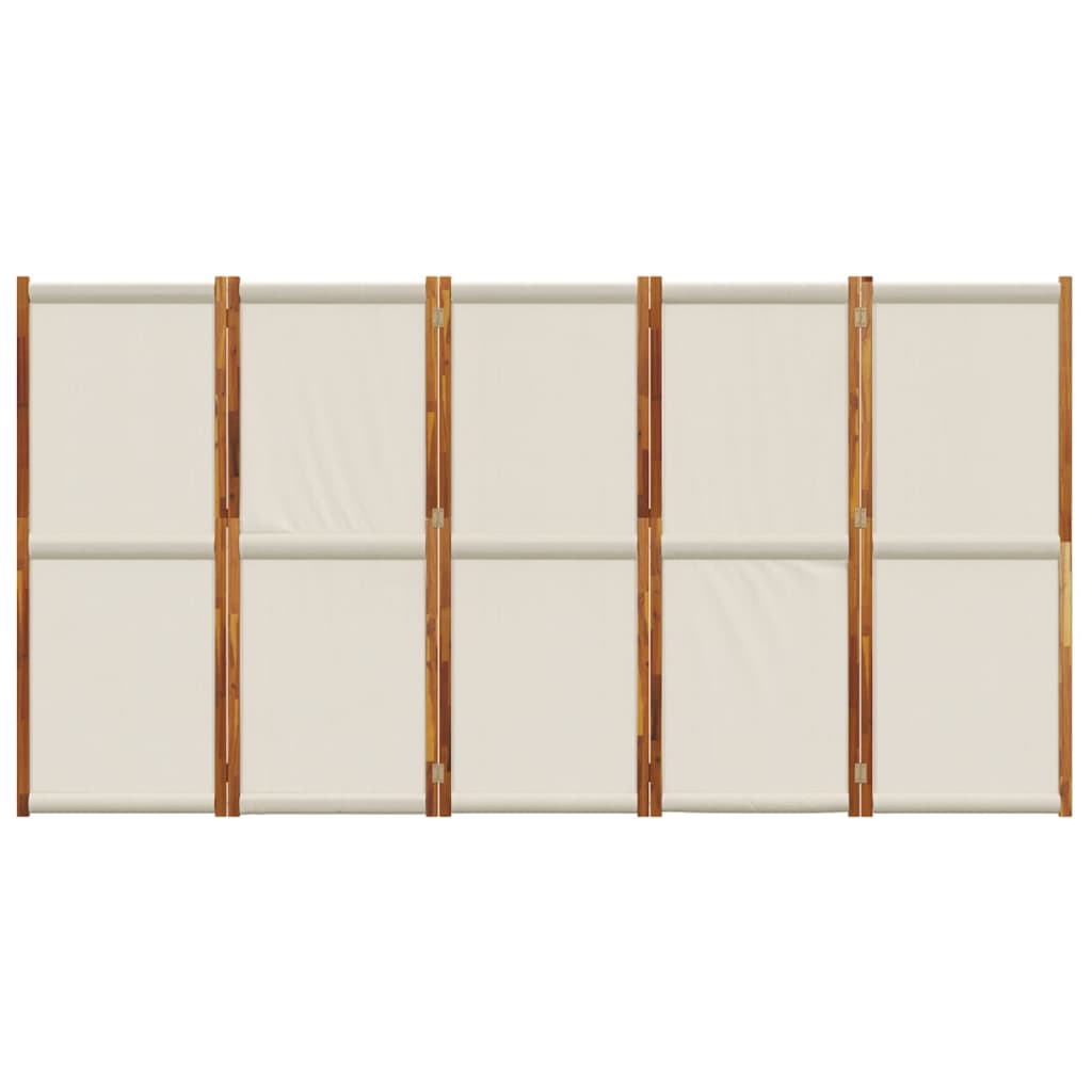 vidaXL Parawan 5-panelowy, jasnoszary, 350x180 cm