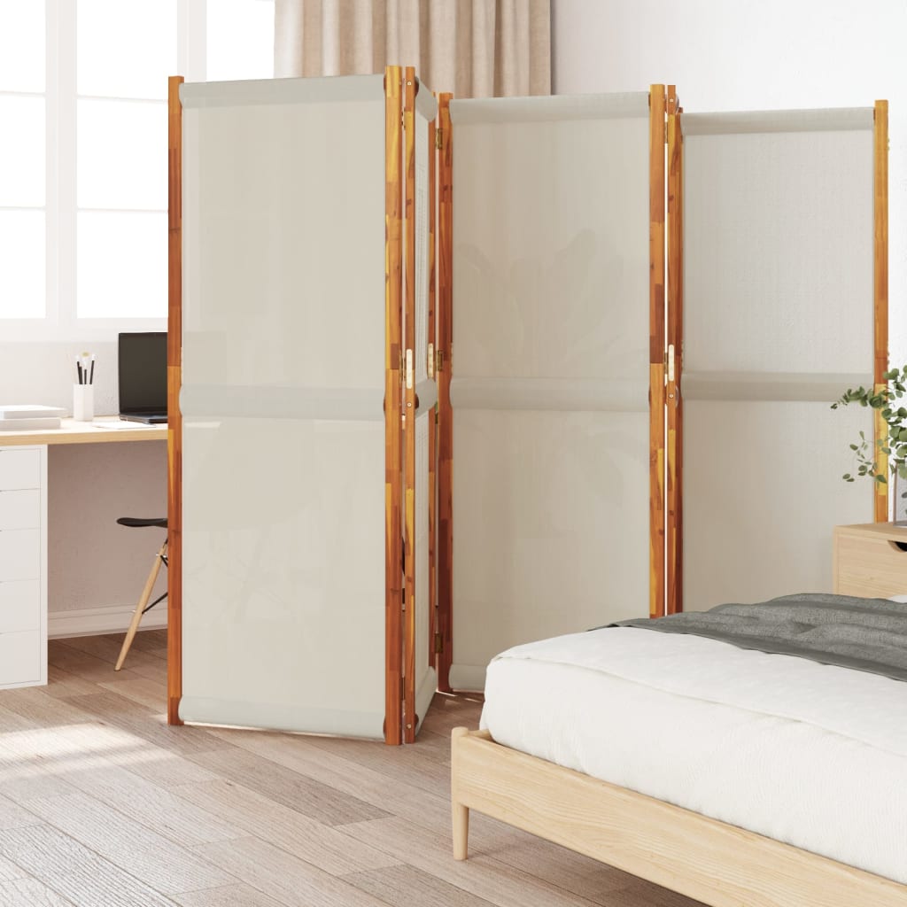 vidaXL Parawan 5-panelowy, jasnoszary, 350x180 cm