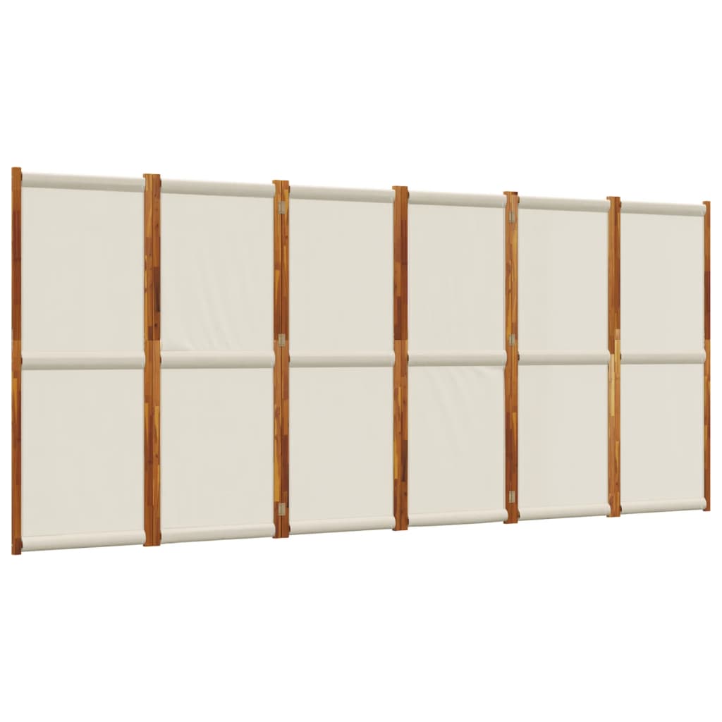 vidaXL Parawan 6-panelowy, jasnoszary, 420x180 cm