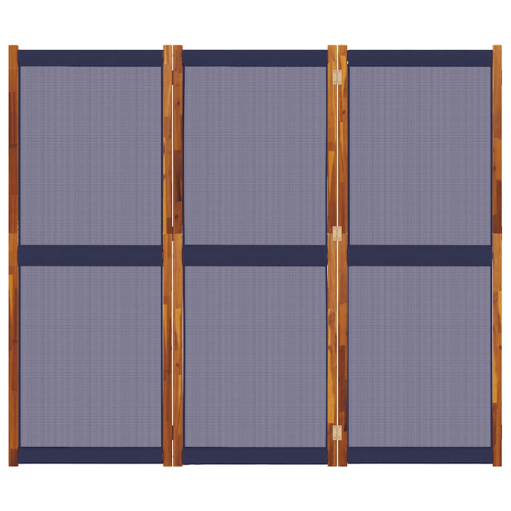 vidaXL Parawan 3-panelowy, ciemnoniebieski, 210x180 cm