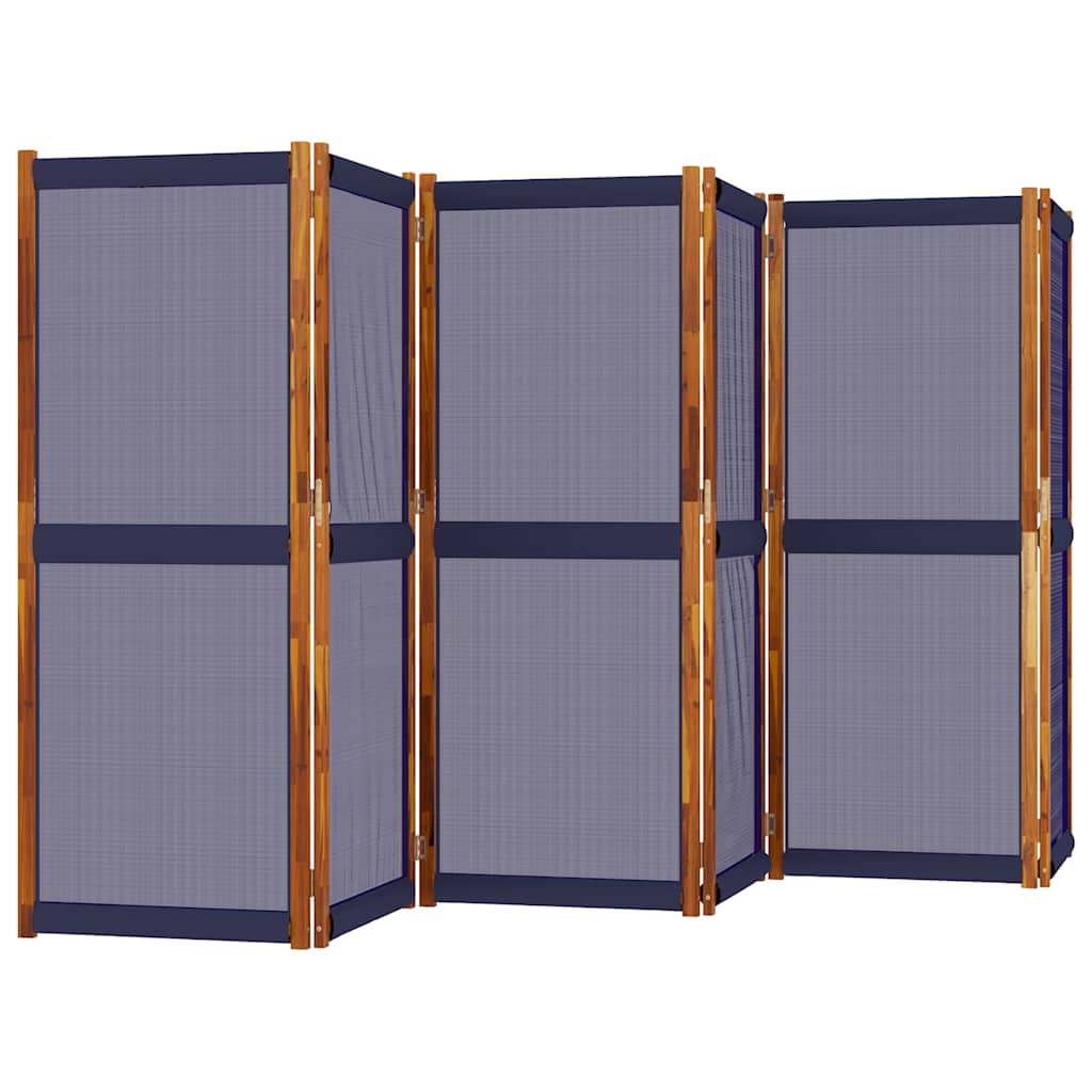 vidaXL Parawan 6-panelowy, ciemnoniebieski, 420x180 cm