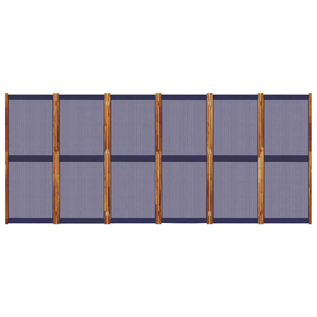 vidaXL Parawan 6-panelowy, ciemnoniebieski, 420x180 cm