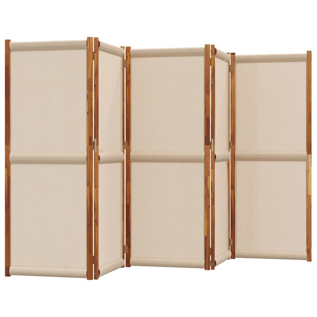 vidaXL Parawan 5-panelowy, taupe, 350x180 cm