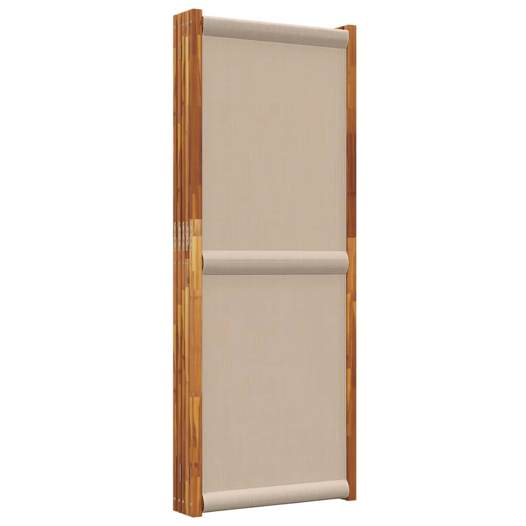 vidaXL Parawan 5-panelowy, taupe, 350x180 cm