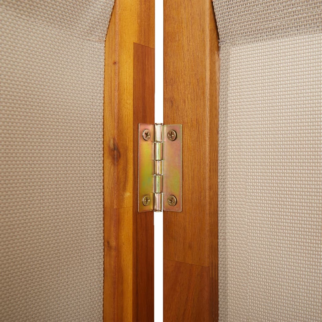 vidaXL Parawan 5-panelowy, taupe, 350x180 cm