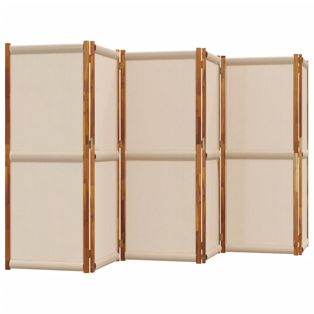 vidaXL Parawan 6-panelowy, taupe, 420x180 cm