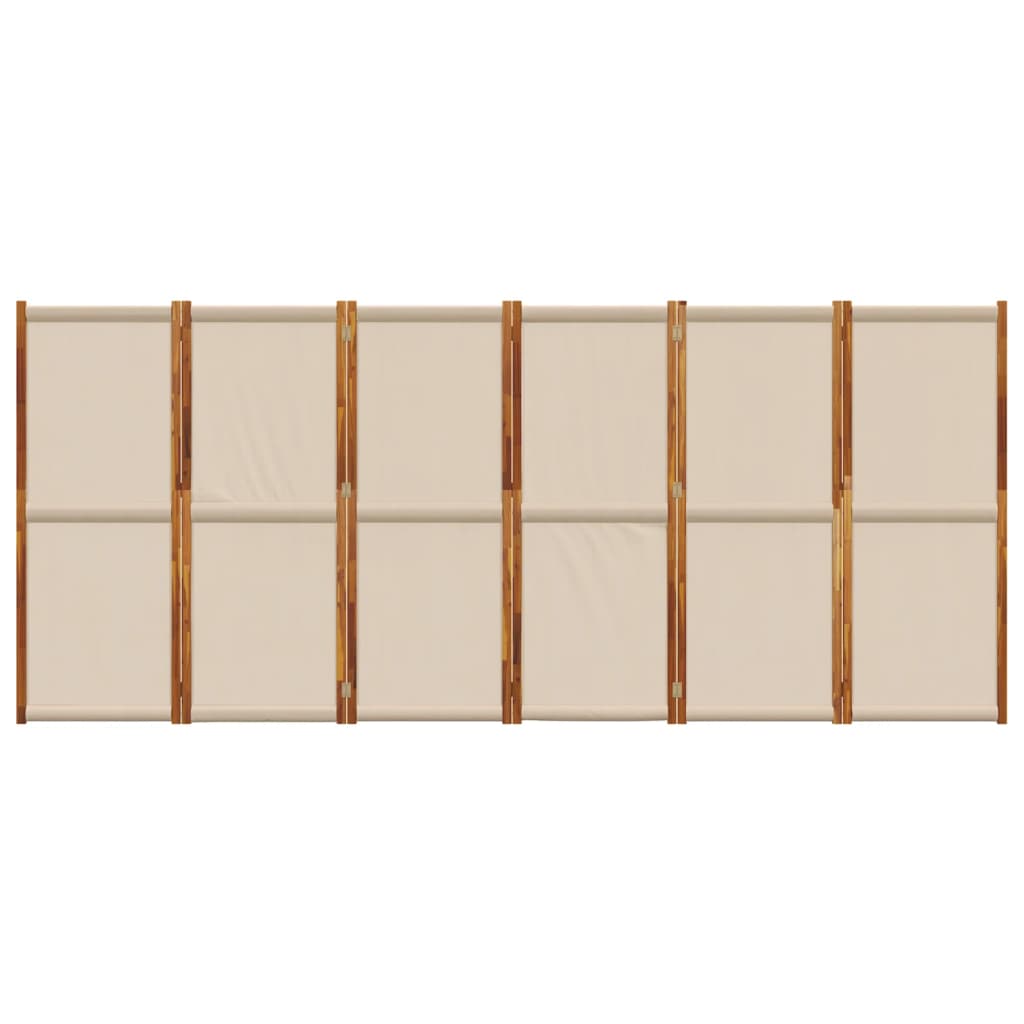 vidaXL Parawan 6-panelowy, taupe, 420x180 cm