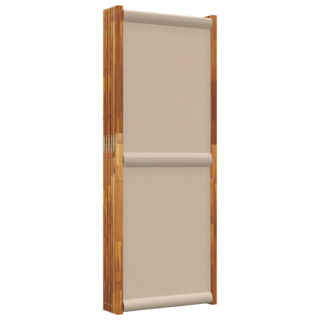 vidaXL Parawan 6-panelowy, taupe, 420x180 cm