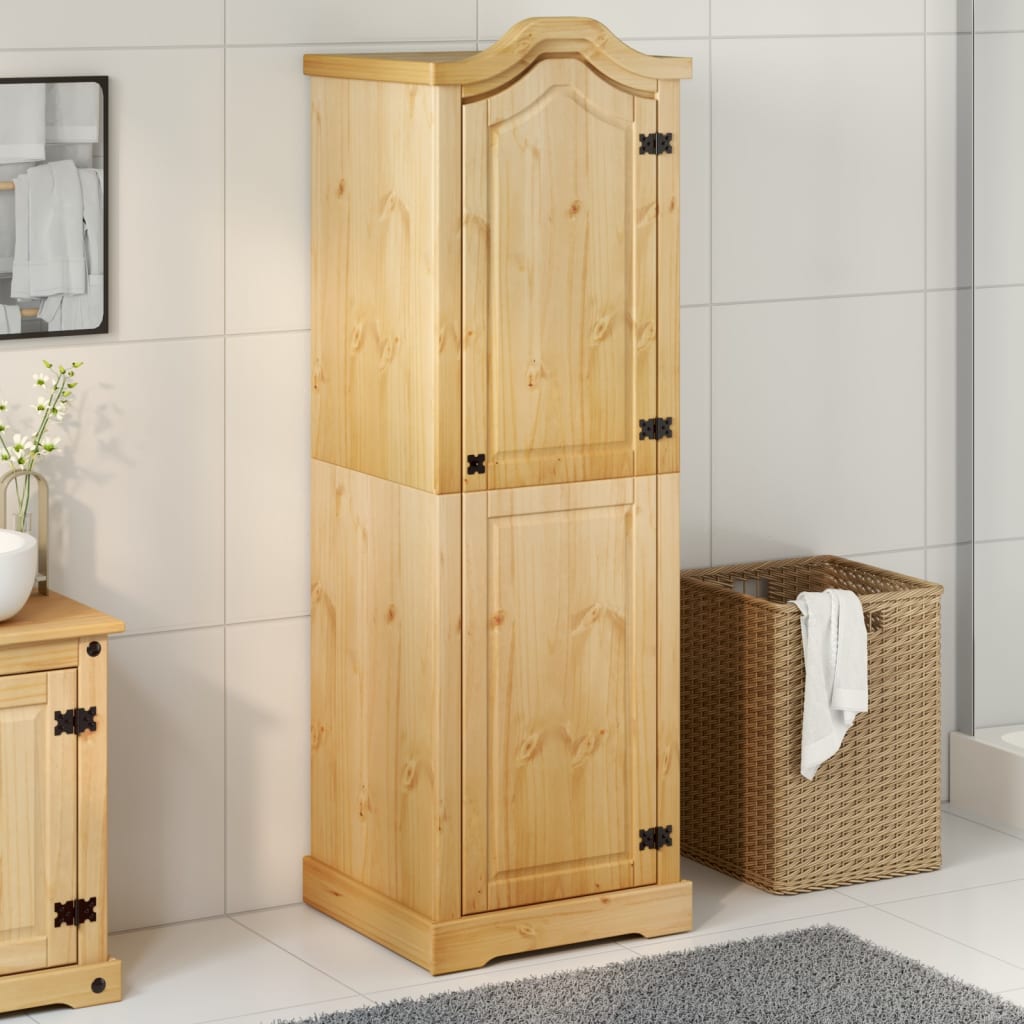 vidaXL Szafa Corona, 55x52x170 cm, lite drewno sosnowe