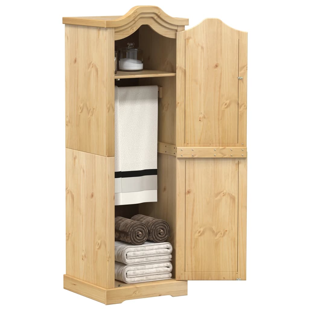 vidaXL Szafa Corona, 55x52x170 cm, lite drewno sosnowe