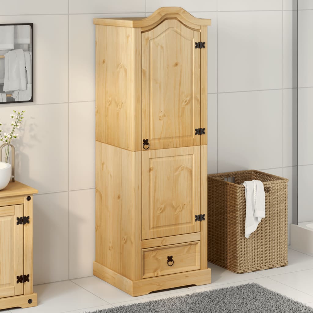 vidaXL Szafa Corona, 55x52x170 cm, lite drewno sosnowe