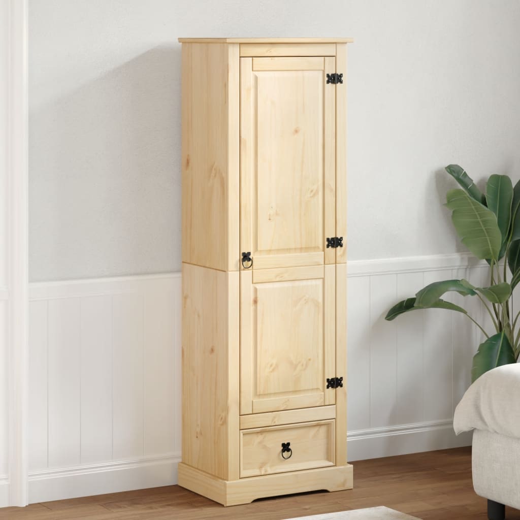 vidaXL Szafa Corona, 55x38x170 cm, lite drewno sosnowe