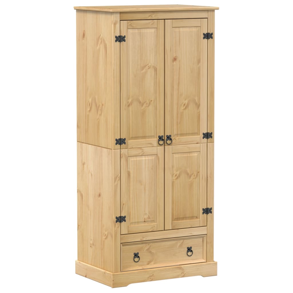 vidaXL Szafa Corona, 76x50x170 cm, lite drewno sosnowe