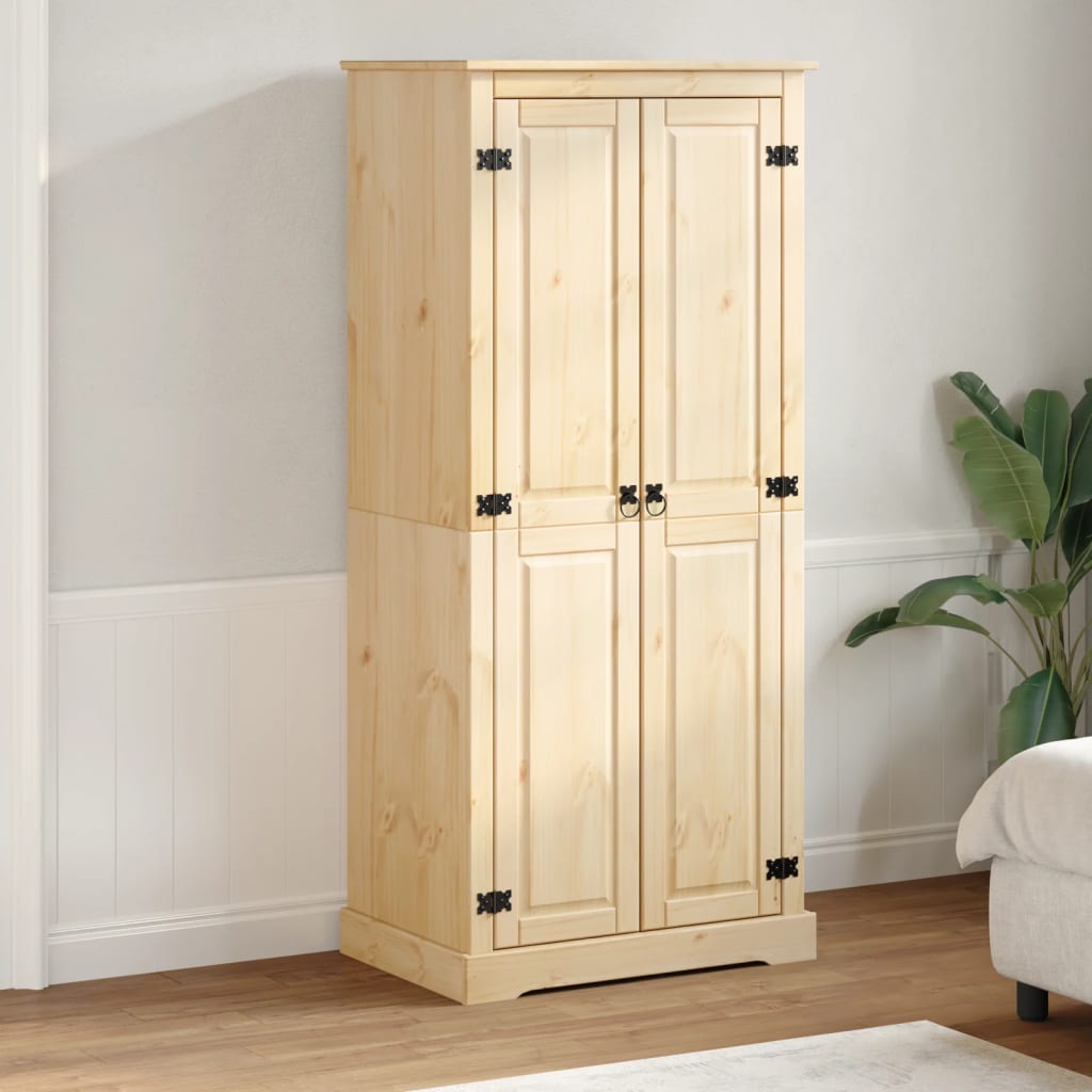 vidaXL Szafa Corona, 76x50x170 cm, lite drewno sosnowe