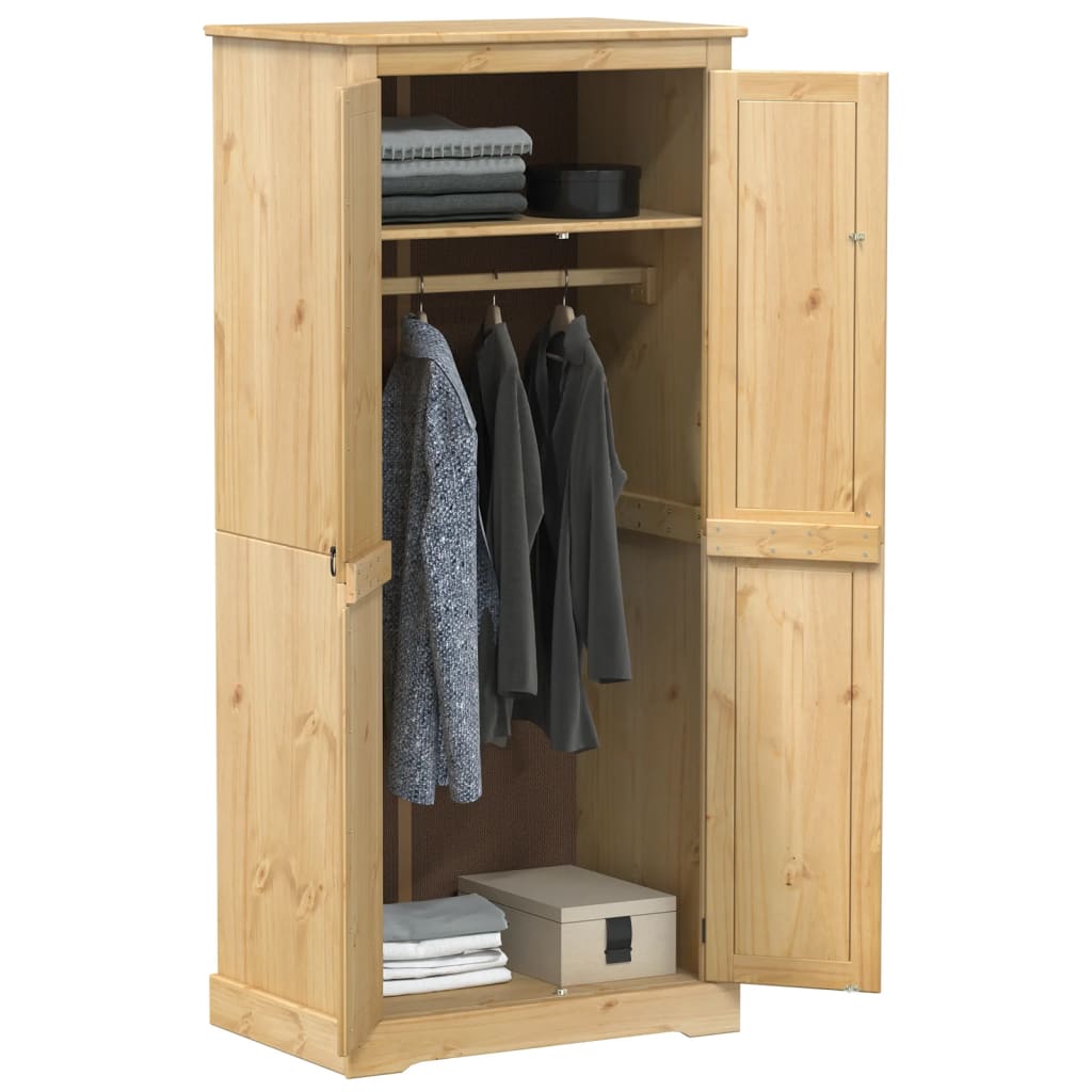 vidaXL Szafa Corona, 76x50x170 cm, lite drewno sosnowe