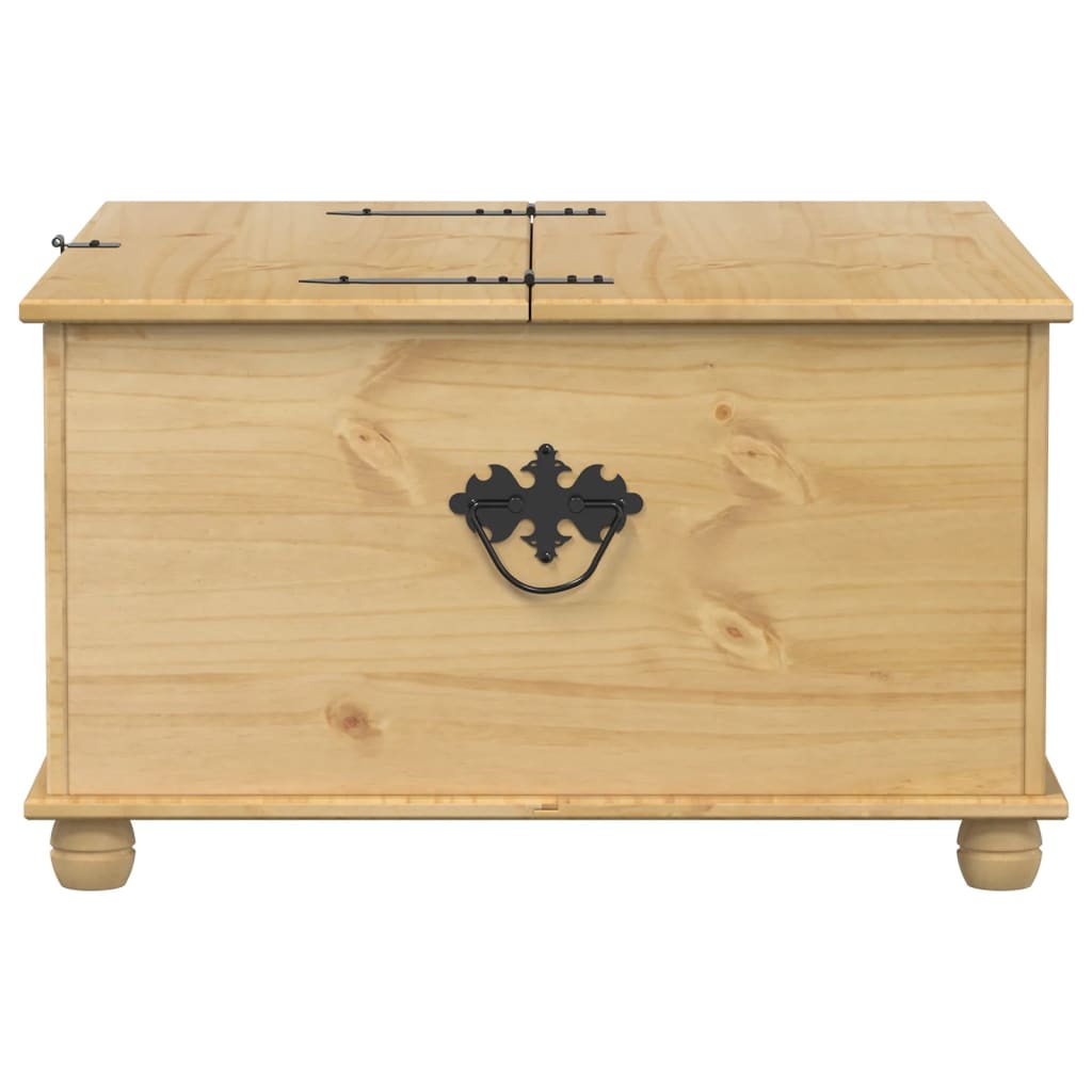 vidaXL Skrzynia Corona, 90x78x45 cm, lite drewno sosnowe
