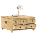 vidaXL Skrzynia Corona, 90x78x45 cm, lite drewno sosnowe
