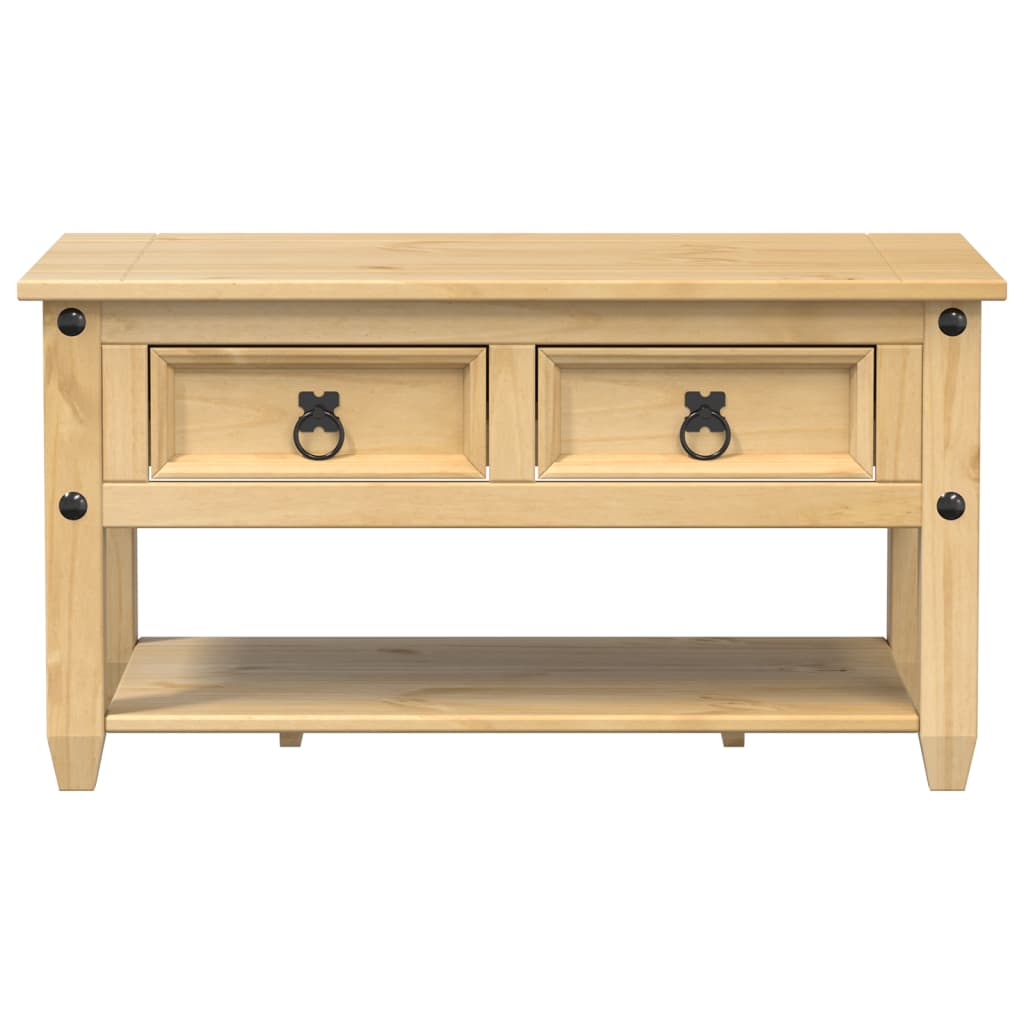 vidaXL Stolik kawowy z szufladami Corona, 85x50x45 cm, drewno sosnowe