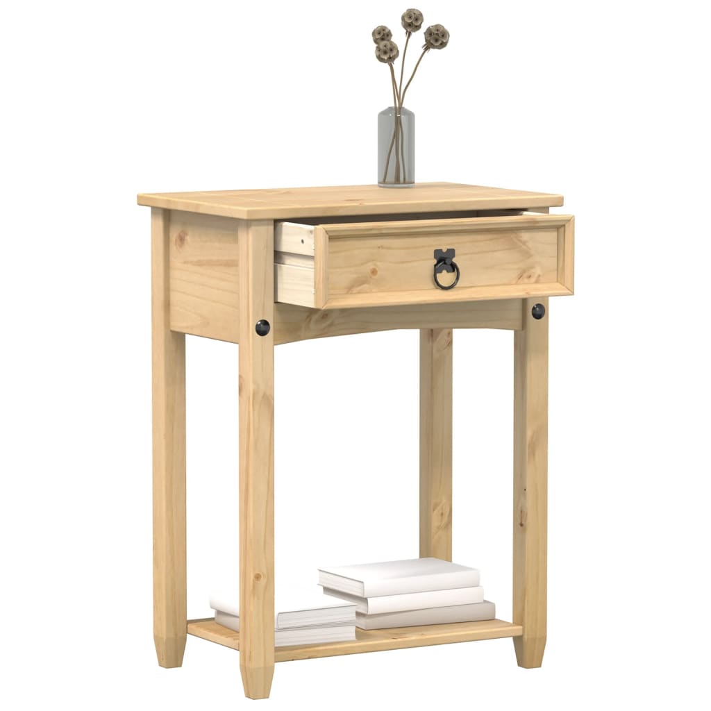 vidaXL Stolik konsolowy Corona, 55x35x73 cm, lite drewno sosnowe