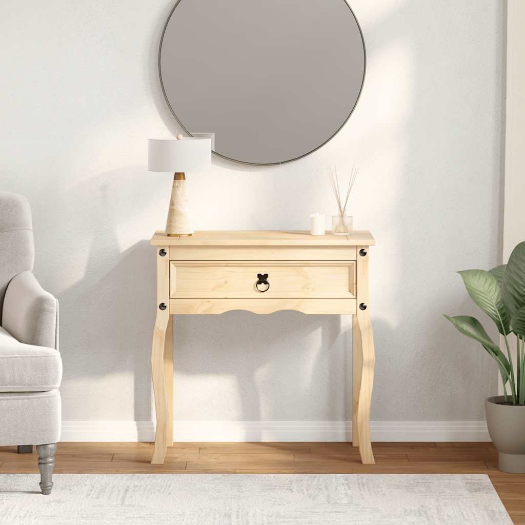 vidaXL Stolik konsolowy Corona, 73x35x73 cm, lite drewno sosnowe