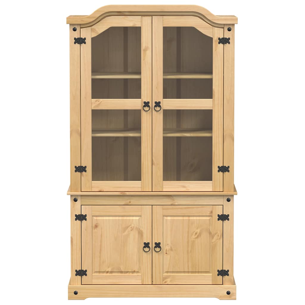 vidaXL Witryna Corona, 103,5x42x180 cm, lite drewno sosnowe