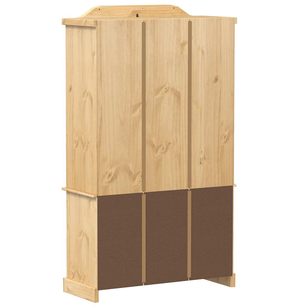 vidaXL Witryna Corona, 103,5x42x180 cm, lite drewno sosnowe