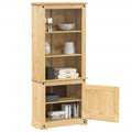 vidaXL Kredens Corona, 74x38x170 cm, lite drewno sosnowe