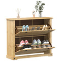 vidaXL Szafka na buty Corona, 99x32x85 cm, lite drewno sosnowe