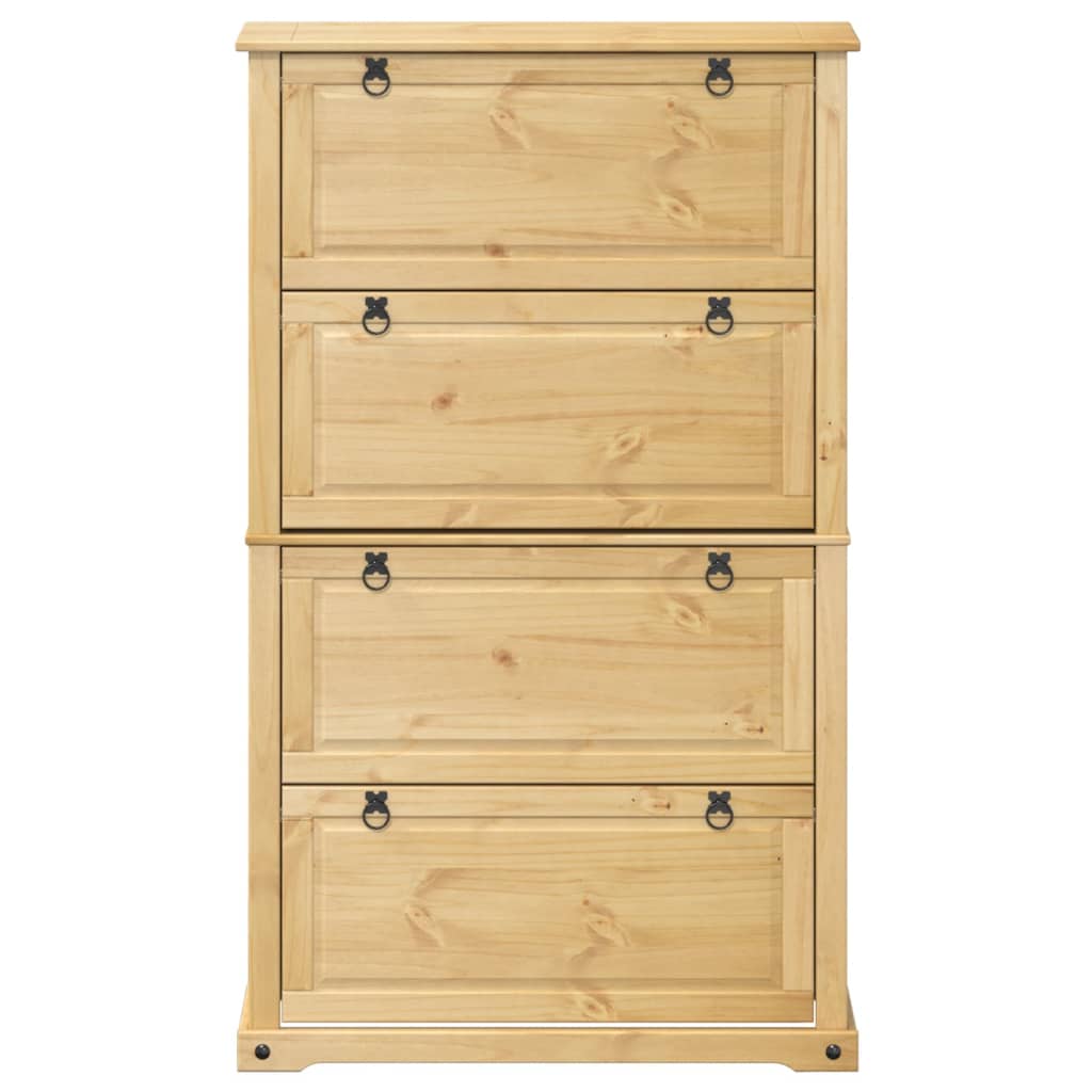 vidaXL Szafka na buty Corona, 99x32x163,5 cm, lite drewno sosnowe