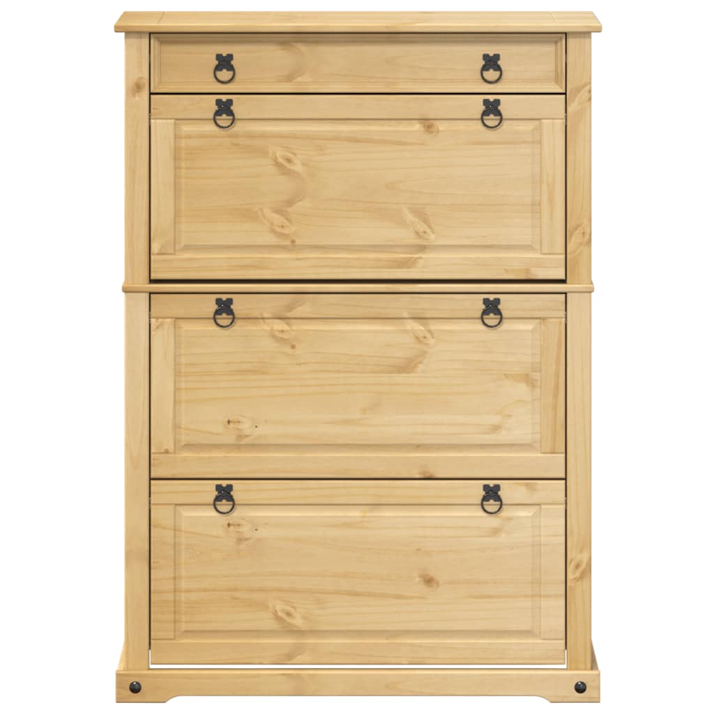 vidaXL Szafka na buty Corona, 99x32x138 cm, lite drewno sosnowe