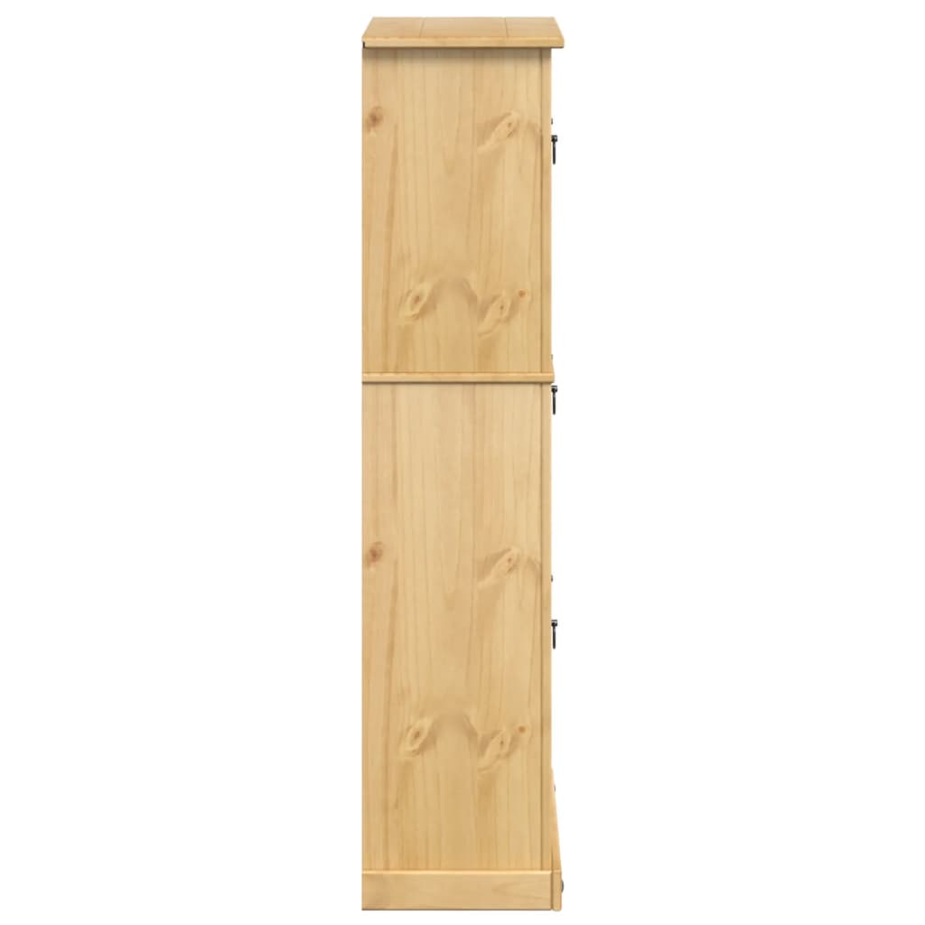 vidaXL Szafka na buty Corona, 99x32x138 cm, lite drewno sosnowe