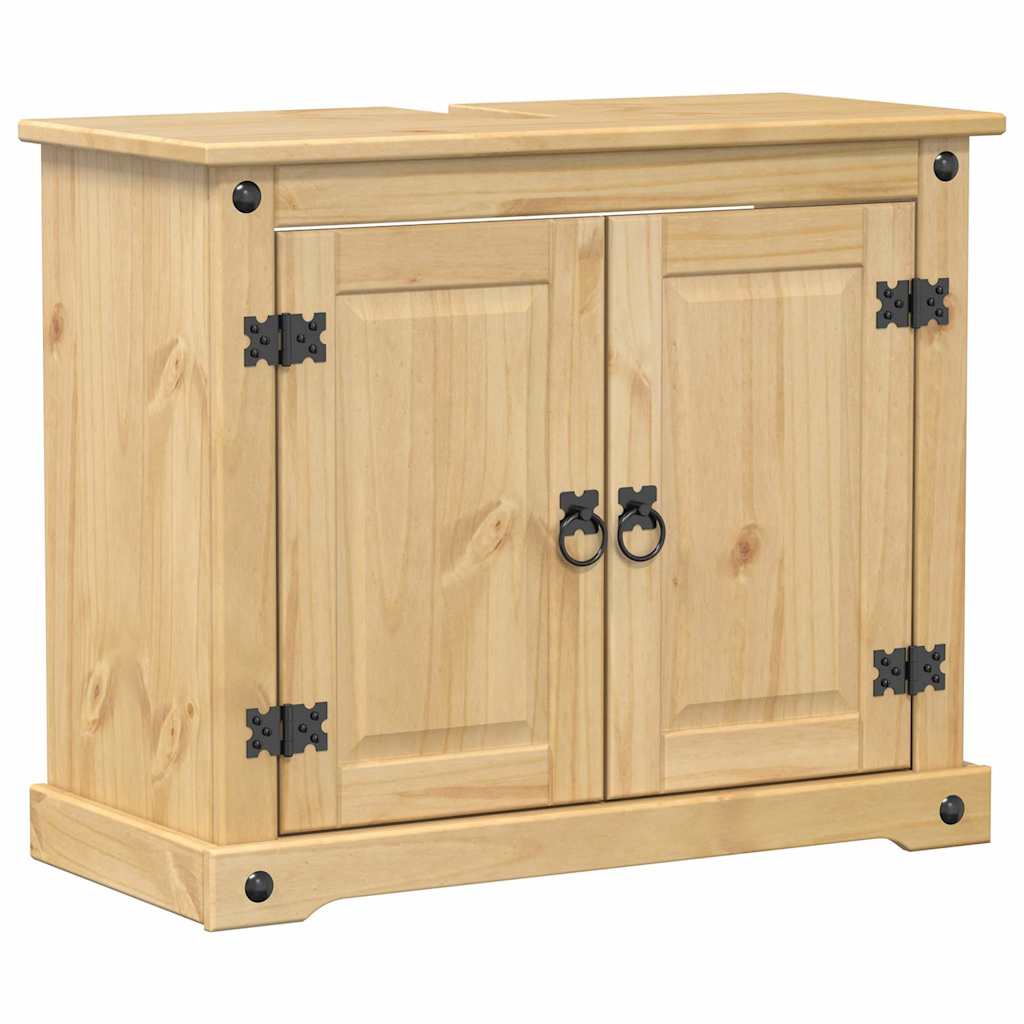 vidaXL Szafka pod umywalkę Corona, 73x33x60 cm, lite drewno sosnowe
