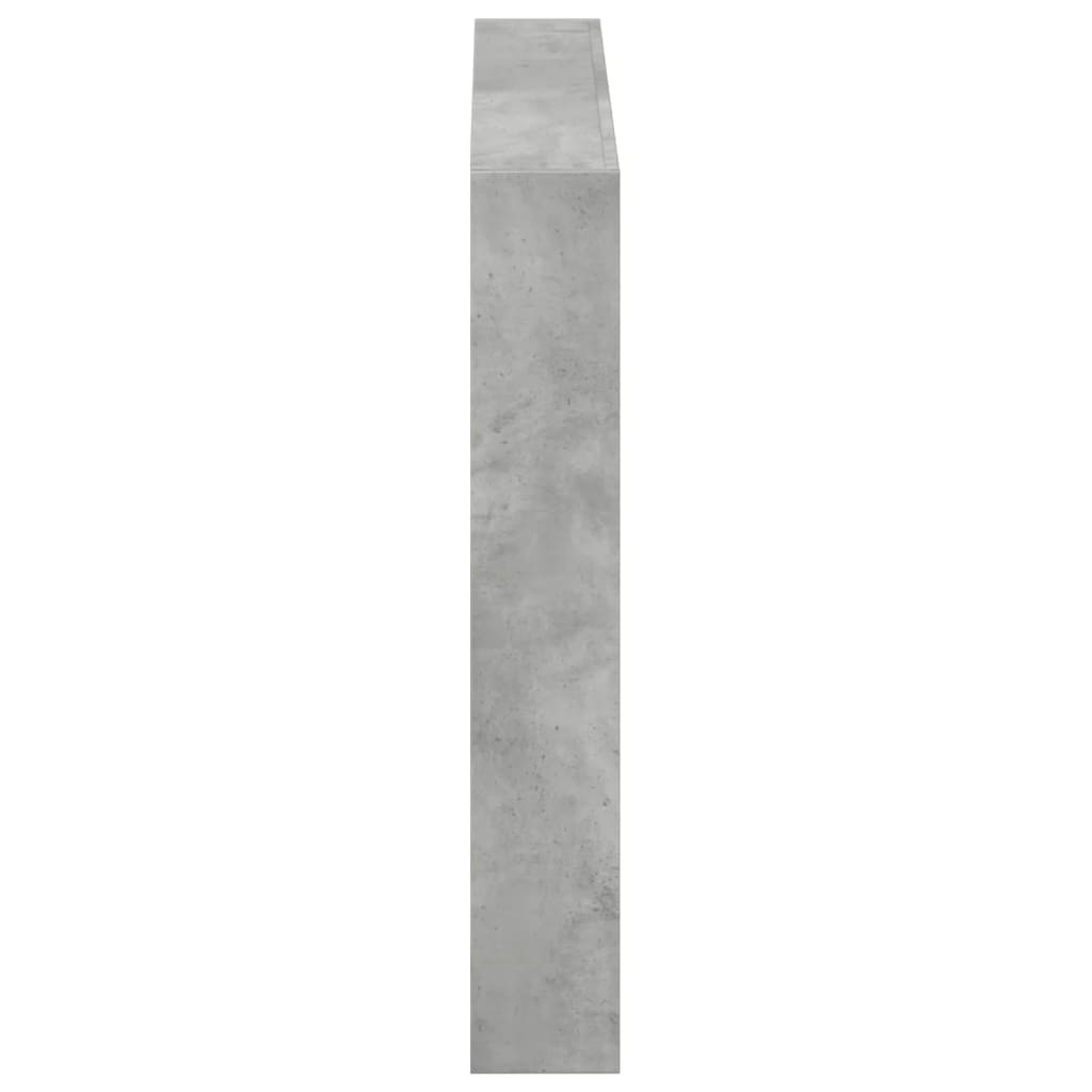 vidaXL Zagłówek z półkami i LED, szarość betonu, 100x17x102 cm