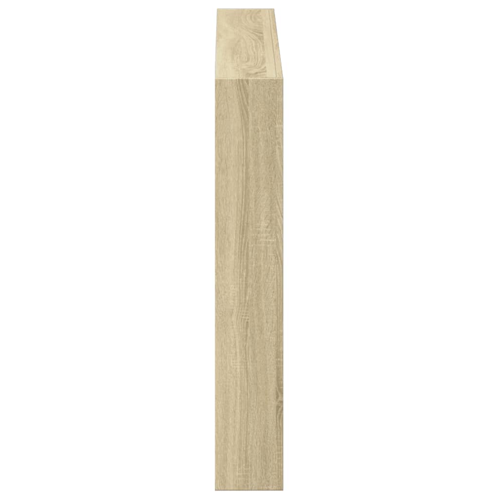 vidaXL Zagłówek z półkami i oświetleniem LED, dąb sonoma, 120x17x102cm