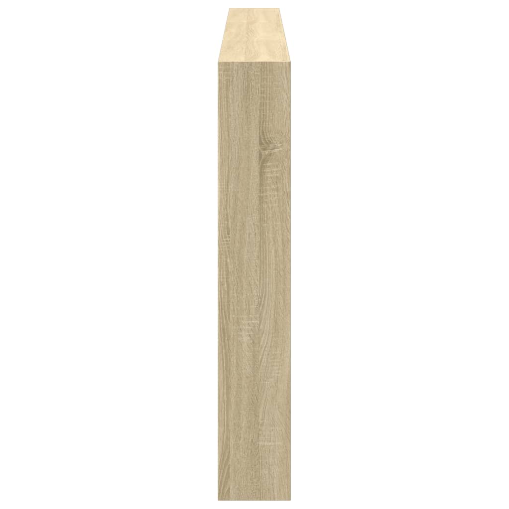 vidaXL Zagłówek z półkami i LED, dąb sonoma, 200x17x102 cm