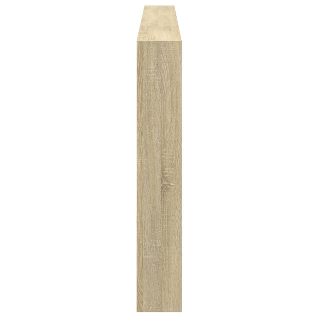 vidaXL Zagłówek z półkami i oświetleniem LED, dąb sonoma, 220x17x102cm