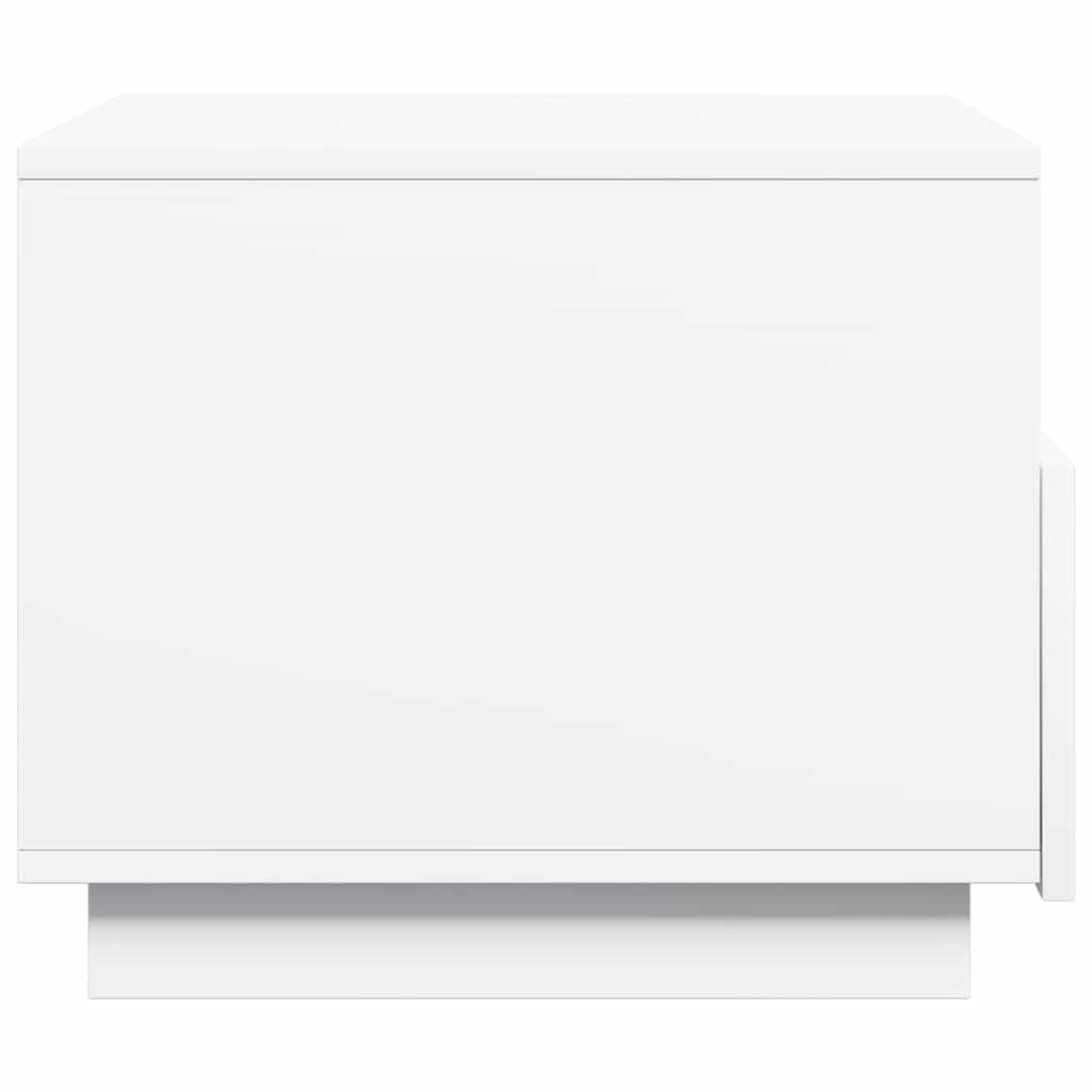 vidaXL Stolik kawowy z oświetleniem LED, biały, 50x49x40 cm