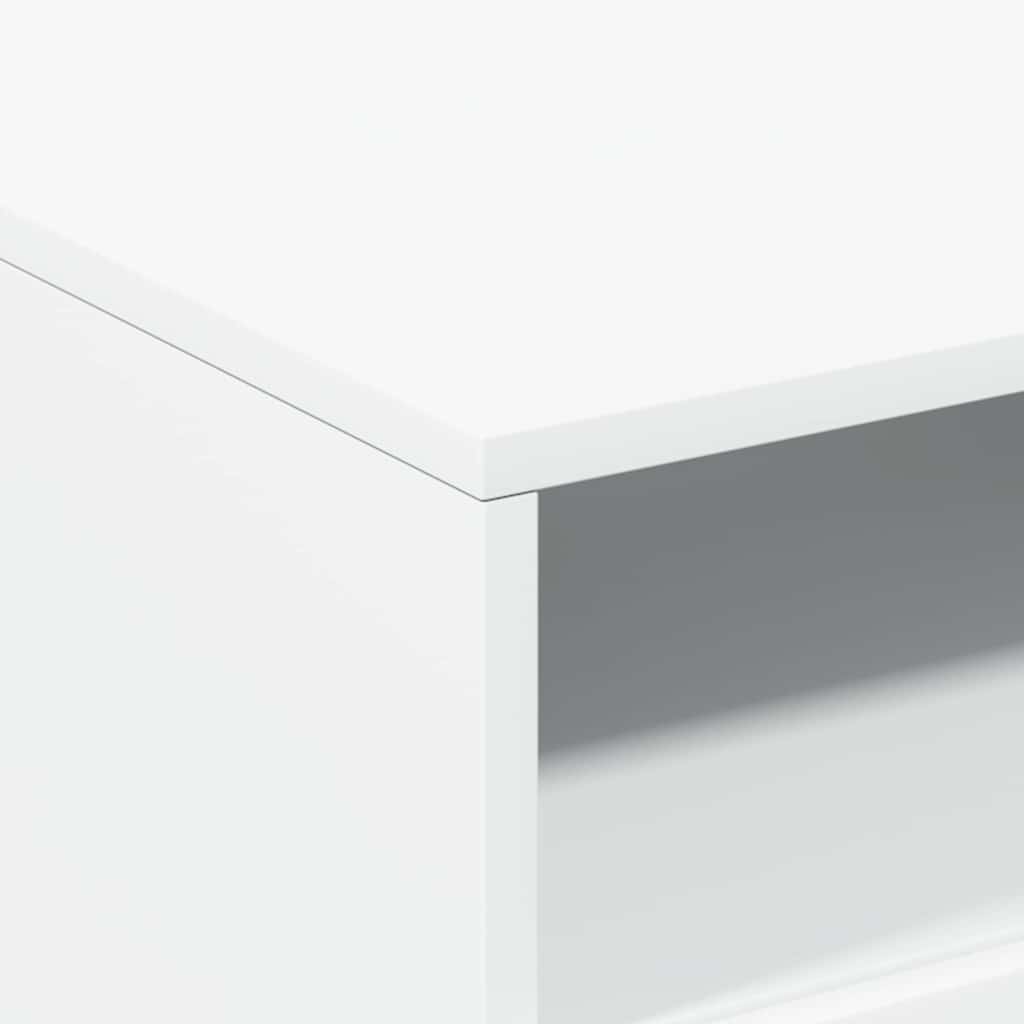 vidaXL Stolik kawowy z oświetleniem LED, biały, 50x49x40 cm