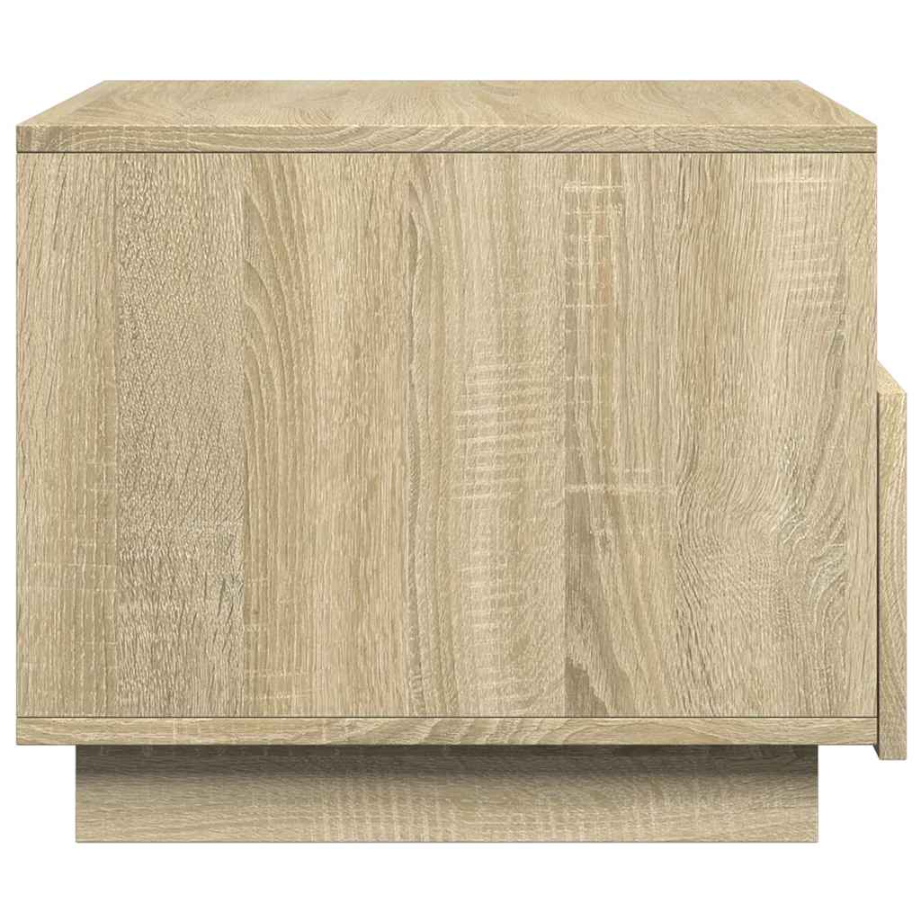vidaXL Stolik kawowy z podświetleniem LED, dąb sonoma, 50x49x40 cm
