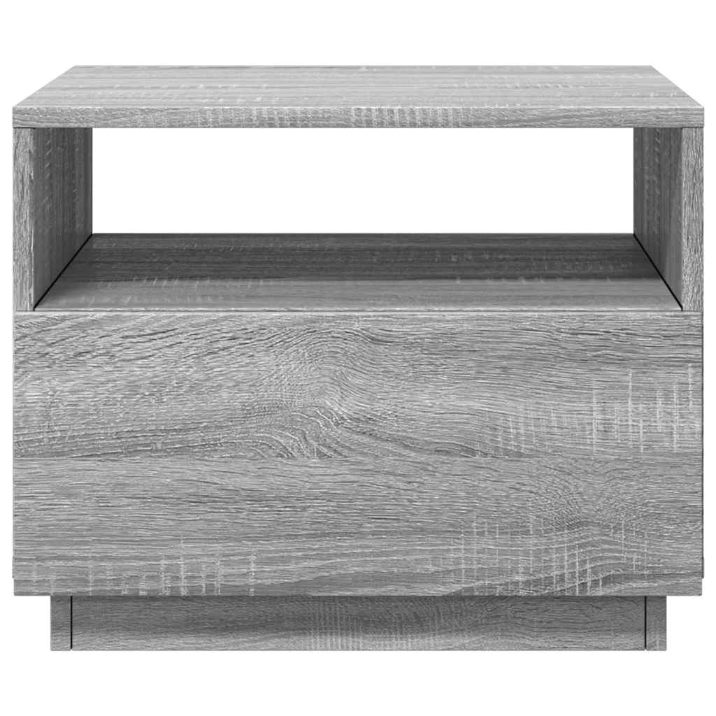 vidaXL Stolik kawowy z LED, szary dąb sonoma, 50x49x40 cm