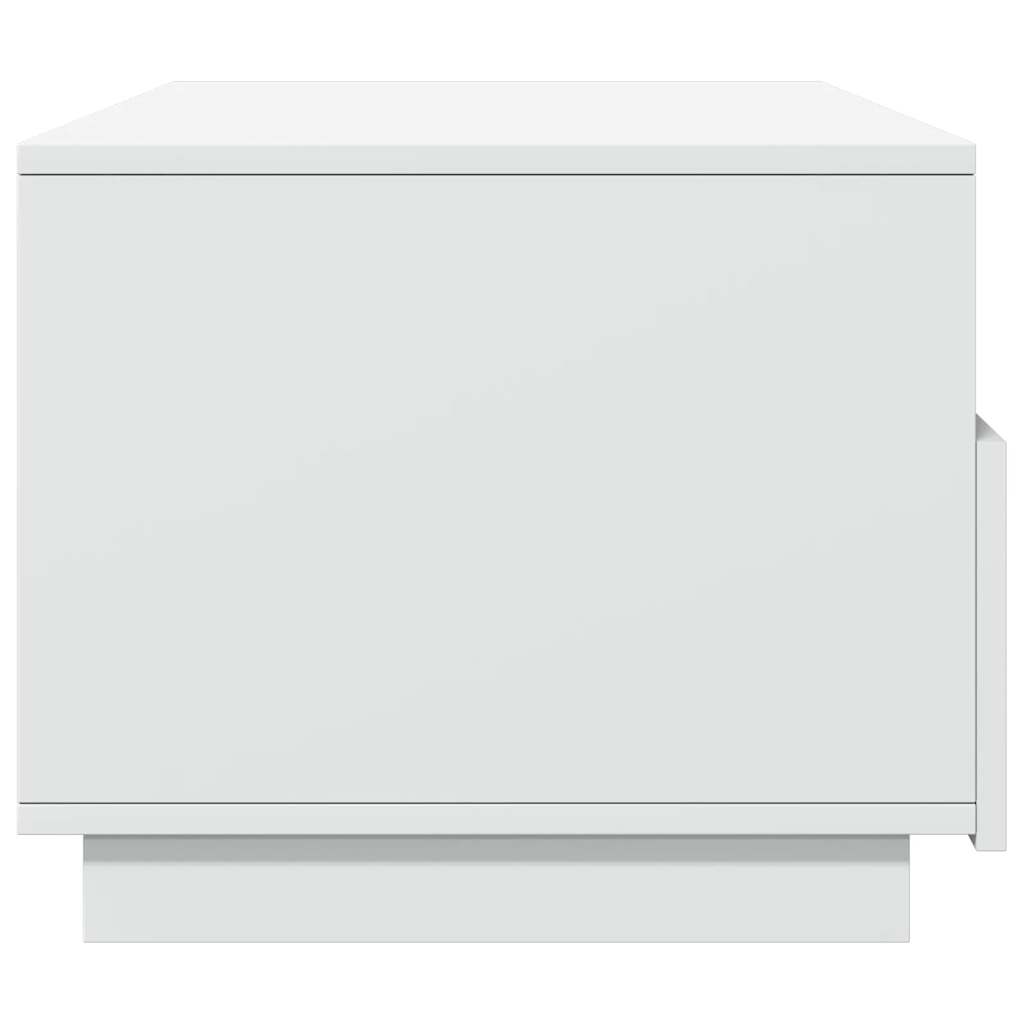 vidaXL Stolik kawowy z podświetleniem LED, biały, 90x49x40 cm