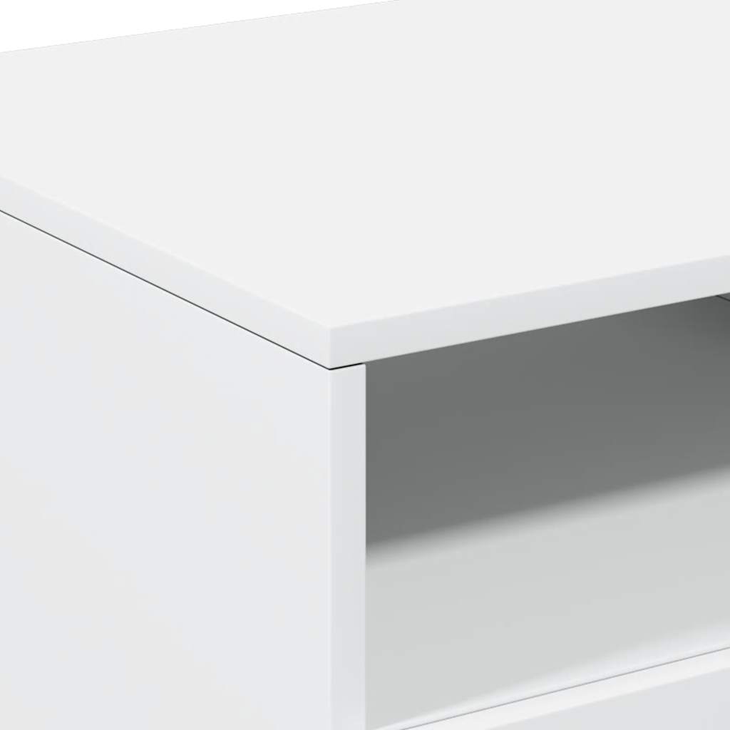 vidaXL Stolik kawowy z podświetleniem LED, biały, 90x49x40 cm
