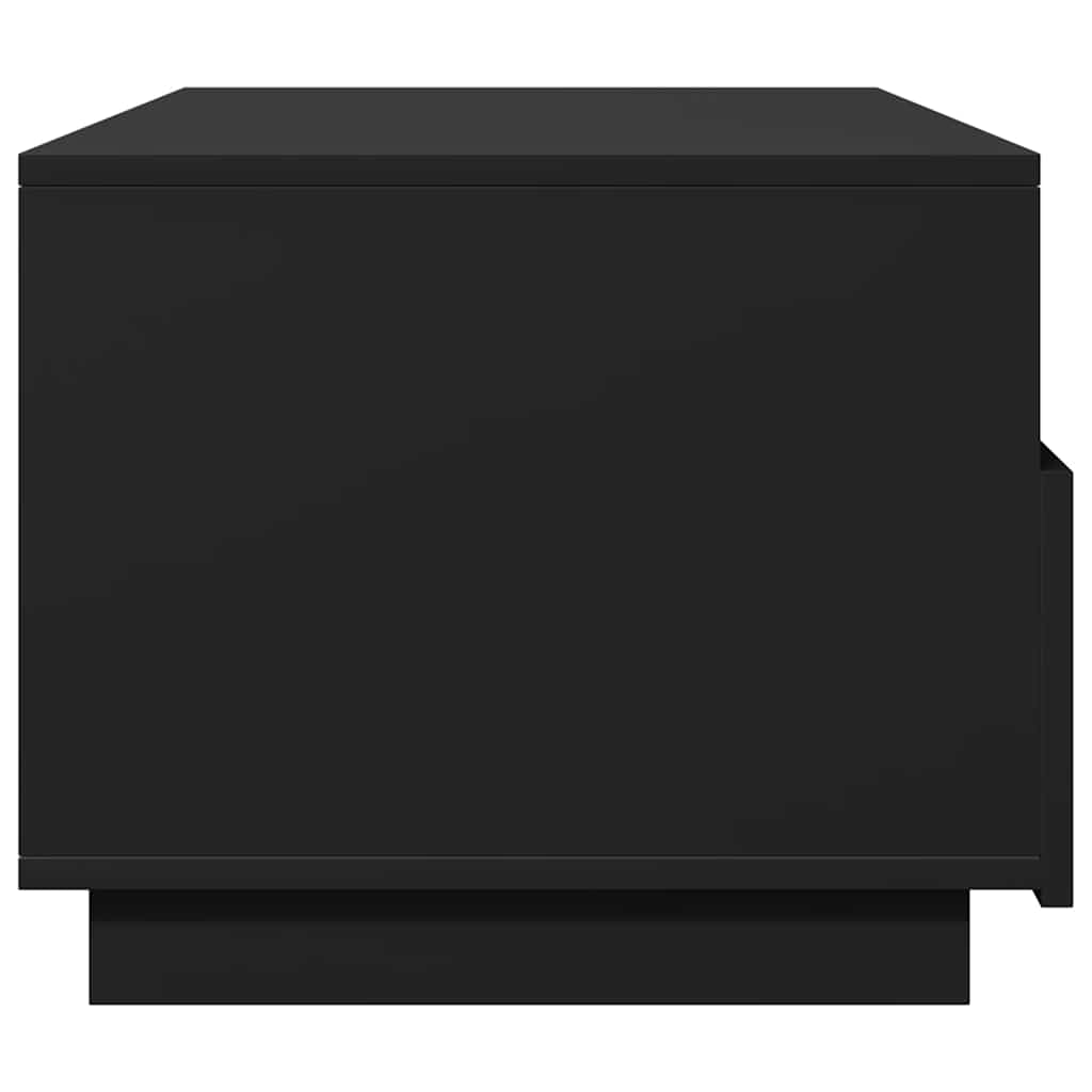 vidaXL Stolik kawowy z podświetleniem LED, czarny, 90x49x40 cm