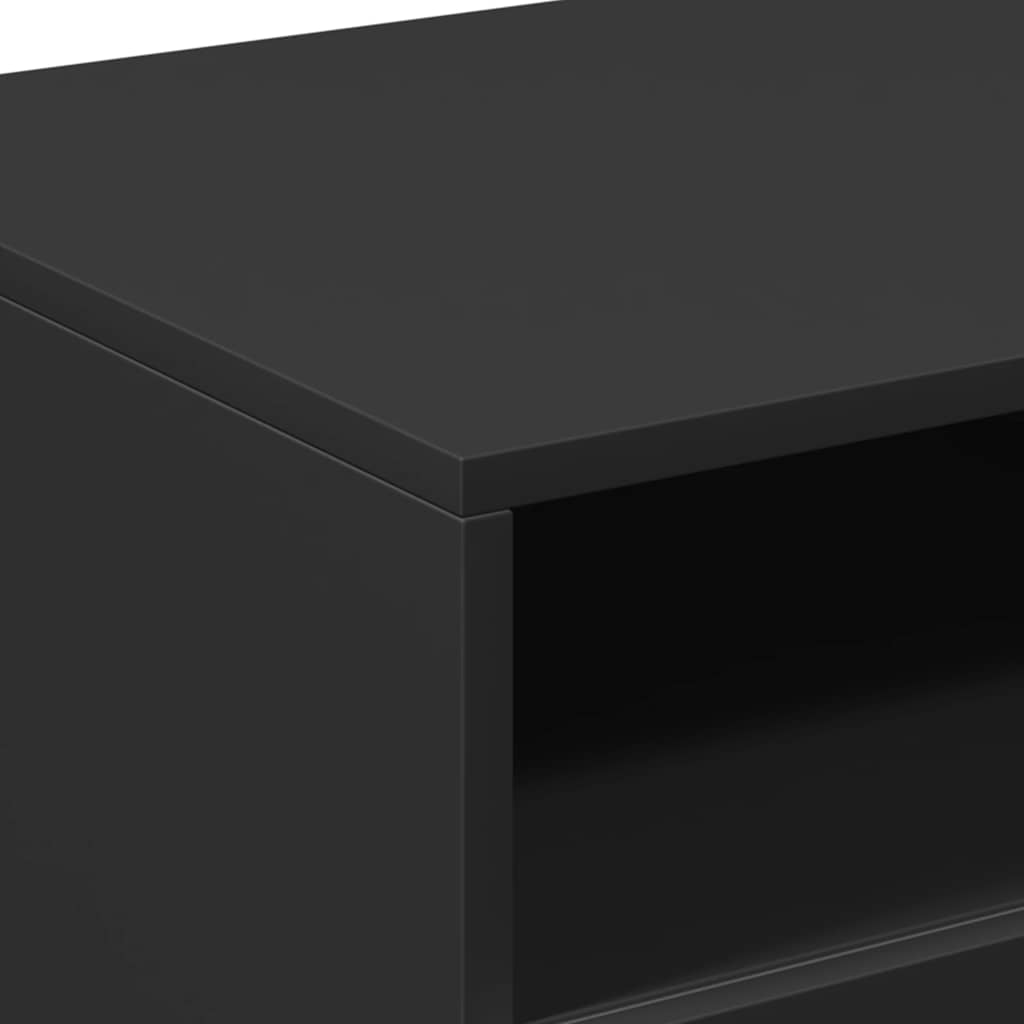 vidaXL Stolik kawowy z podświetleniem LED, czarny, 90x49x40 cm