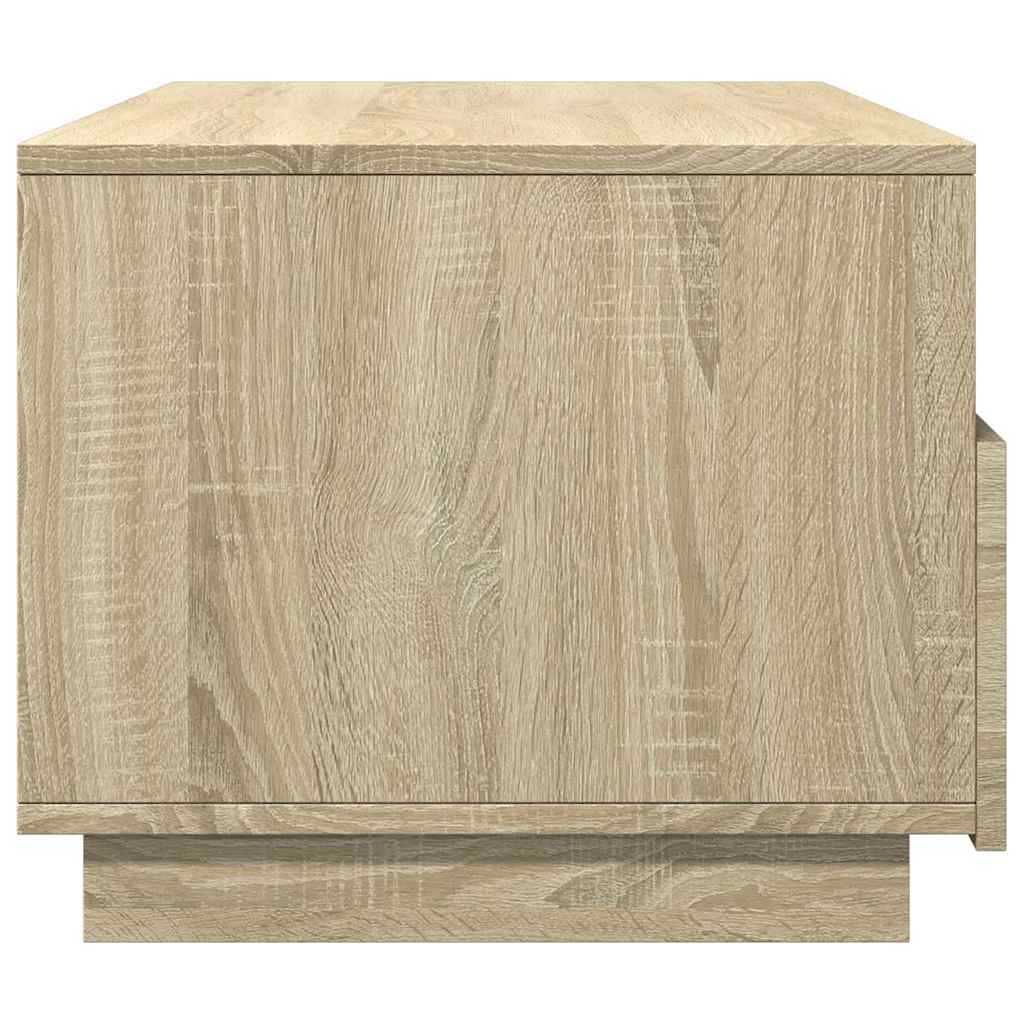 vidaXL Stolik kawowy z oświetleniem LED, dąb sonoma, 90x49x40 cm