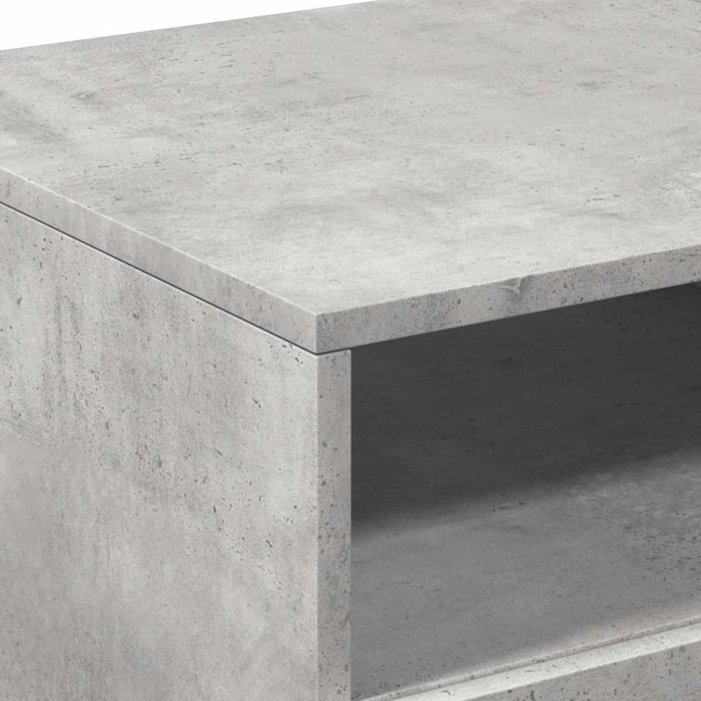 vidaXL Stolik kawowy z oświetleniem LED, szarość betonu, 90x49x40 cm