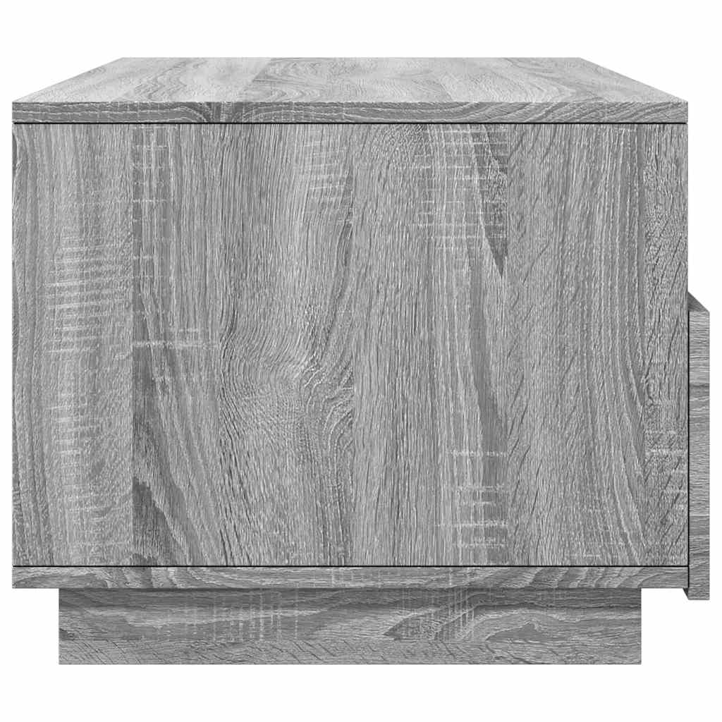 vidaXL Stolik kawowy z oświetleniem LED, szary dąb sonoma, 90x49x40 cm