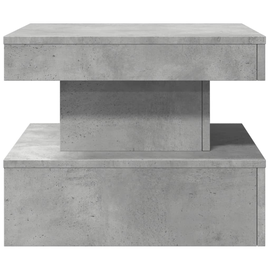 vidaXL Stolik kawowy z podświetleniem LED, szarość betonu, 50x50x40 cm